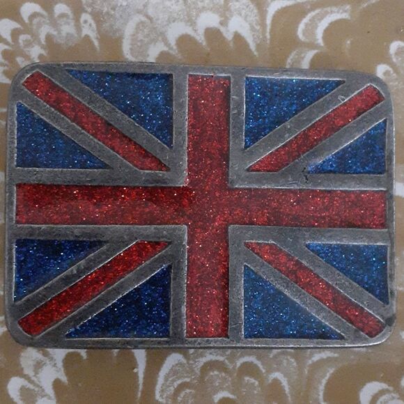Enamel British flag belt buckle - Picture 1 of 2